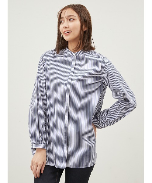 Mila Owen（ミラオーウェン）の「デタッチャブルラッフルブラウス【手洗い可能】（シャツ/ブラウス・レディース・ブルー/ネイビー/ホワイト・0/1）」の18枚目の写真