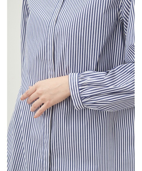 Mila Owen（ミラオーウェン）の「デタッチャブルラッフルブラウス【手洗い可能】（シャツ/ブラウス・レディース・ブルー/ネイビー/ホワイト・0/1）」の19枚目の写真