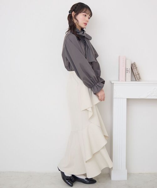 ems excite(エムズエキサイト)の「ピコレースボウタイBL(シャツ/ブラウス・レディース・ブルー/ホワイト/ライトグレー・FREE)」の10枚目の写真