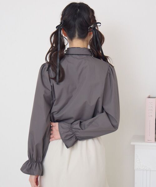 ems excite(エムズエキサイト)の「ピコレースボウタイBL(シャツ/ブラウス・レディース・ブルー/ホワイト/ライトグレー・FREE)」の15枚目の写真