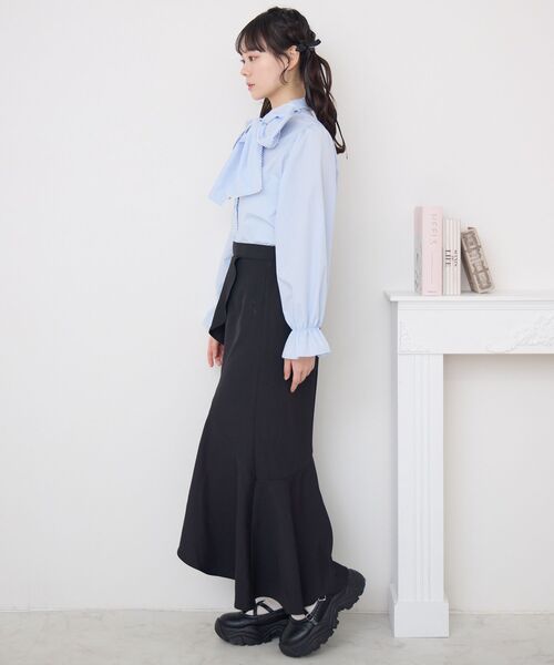 ems excite(エムズエキサイト)の「ピコレースボウタイBL(シャツ/ブラウス・レディース・ブルー/ホワイト/ライトグレー・FREE)」の18枚目の写真