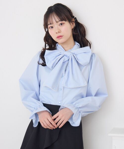 ems excite(エムズエキサイト)の「ピコレースボウタイBL(シャツ/ブラウス・レディース・ブルー/ホワイト/ライトグレー・FREE)」の20枚目の写真