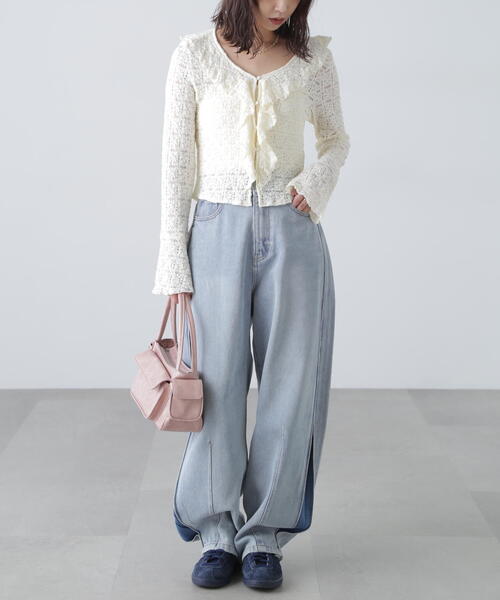 FREE'S MART(フリーズマート)の「◆レースラッフルカットソーブラウス(シャツ/ブラウス・レディース・ホワイト/レッド/ブラック・FREE)」の18枚目の写真