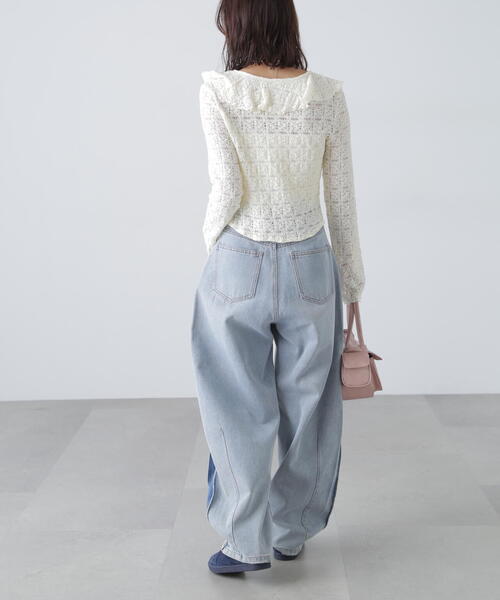 FREE'S MART(フリーズマート)の「◆レースラッフルカットソーブラウス(シャツ/ブラウス・レディース・ホワイト/レッド/ブラック・FREE)」の22枚目の写真