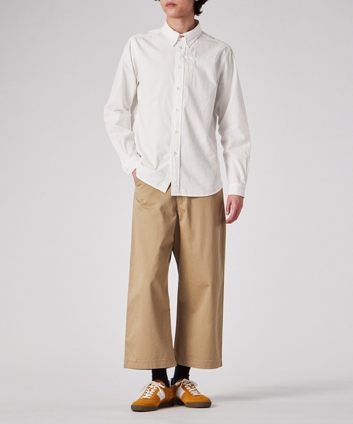 PS Paul Smith(ピーエスポールスミス)の「"Flower Embroidery" カジュアルシャツ / 152300 599RE(シャツ/ブラウス・メンズ・ホワイト/ネイビー・LARGE/X-LARGE/SMALL/MEDIUM)」の11枚目の写真