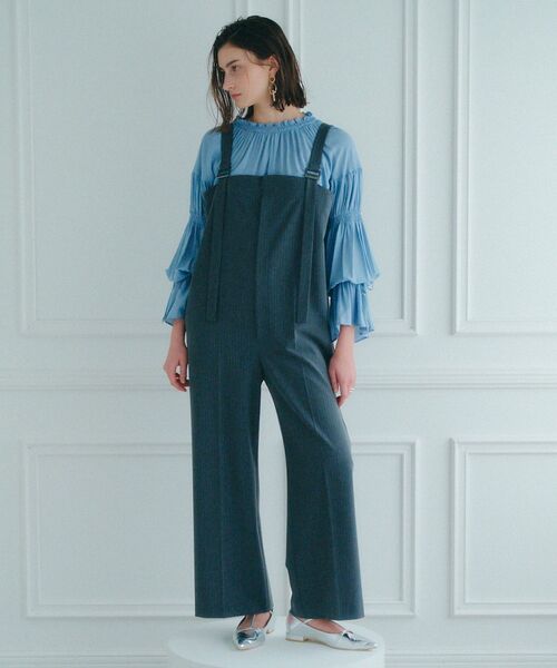 Editt by YECCA VECCA（エディットバイイェッカヴェッカ）の「サロペット（サロペット/オーバーオール・レディース・ブラック/カーキ/グレー・FREE）」の3枚目の写真