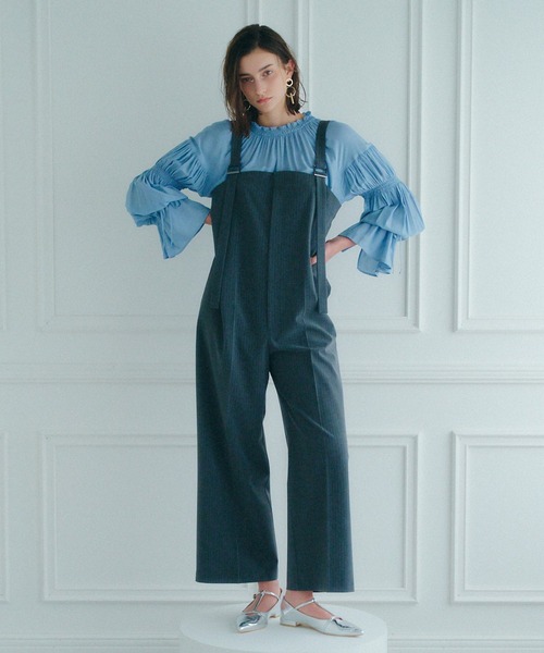 Editt by YECCA VECCA（エディットバイイェッカヴェッカ）の「サロペット（サロペット/オーバーオール・レディース・ブラック/カーキ/グレー・FREE）」の5枚目の写真