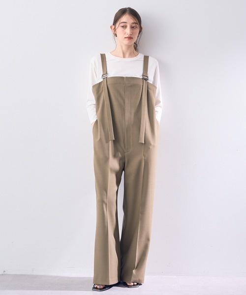 Editt by YECCA VECCA（エディットバイイェッカヴェッカ）の「サロペット（サロペット/オーバーオール・レディース・ブラック/カーキ/グレー・FREE）」の6枚目の写真