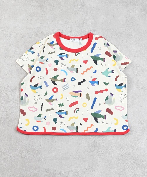 MARKEY'S(マーキーズ)の「Subikiawa/別注 総柄Tシャツ【セットアップ可能】(セットアップ・キッズ・オフホワイト/ブラック・110/100/90/130/80/120)」の10枚目の写真