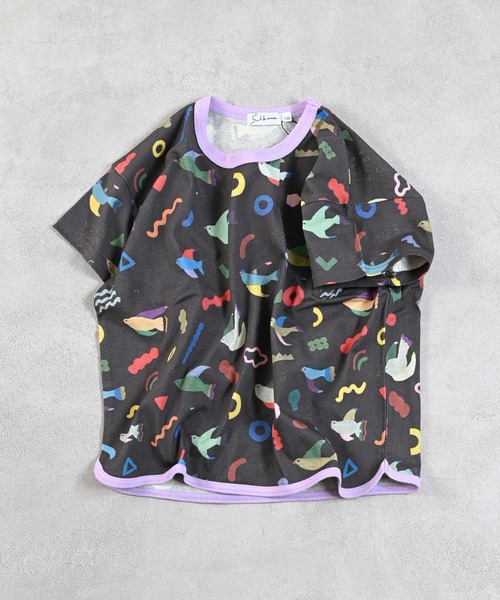 MARKEY'S(マーキーズ)の「Subikiawa/別注 総柄Tシャツ【セットアップ可能】(セットアップ・キッズ・オフホワイト/ブラック・110/100/90/130/80/120)」の3枚目の写真