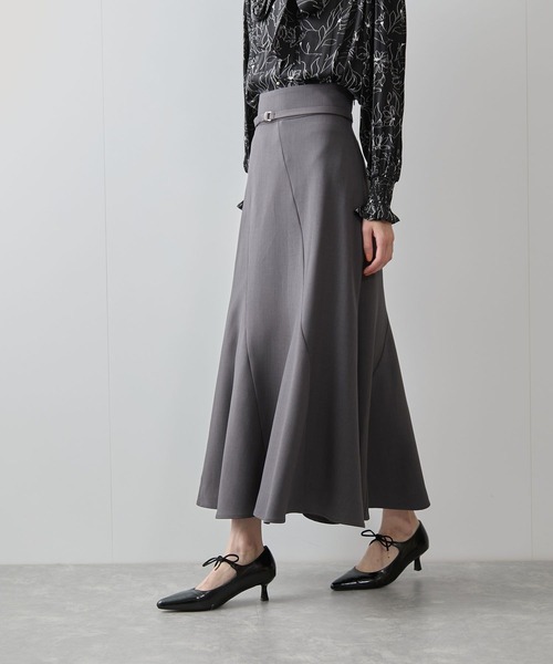 VIS（ビス）の「エスカルゴ切替マーメイドスカート（スカート・レディース・チャコールグレー/ベージュ/ネイビー・S/M）」の6枚目の写真