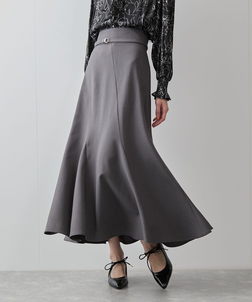 VIS（ビス）の「エスカルゴ切替マーメイドスカート（スカート・レディース・チャコールグレー/ベージュ/ネイビー・S/M）」の8枚目の写真