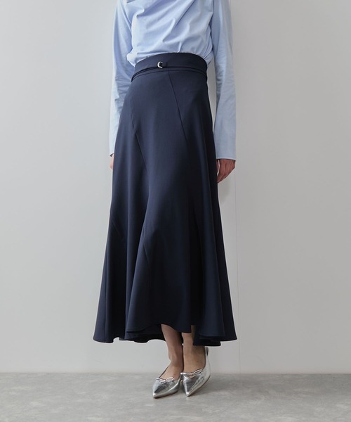 VIS（ビス）の「エスカルゴ切替マーメイドスカート（スカート・レディース・チャコールグレー/ベージュ/ネイビー・S/M）」の12枚目の写真