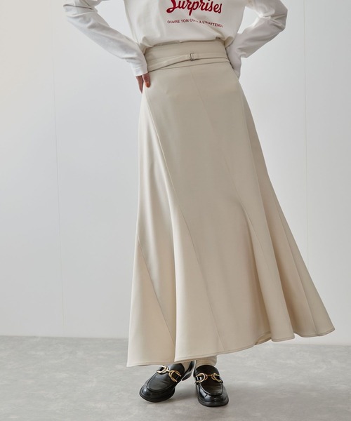 VIS（ビス）の「エスカルゴ切替マーメイドスカート（スカート・レディース・チャコールグレー/ベージュ/ネイビー・S/M）」の14枚目の写真