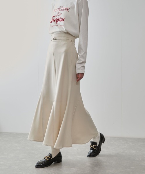 VIS（ビス）の「エスカルゴ切替マーメイドスカート（スカート・レディース・チャコールグレー/ベージュ/ネイビー・S/M）」の15枚目の写真