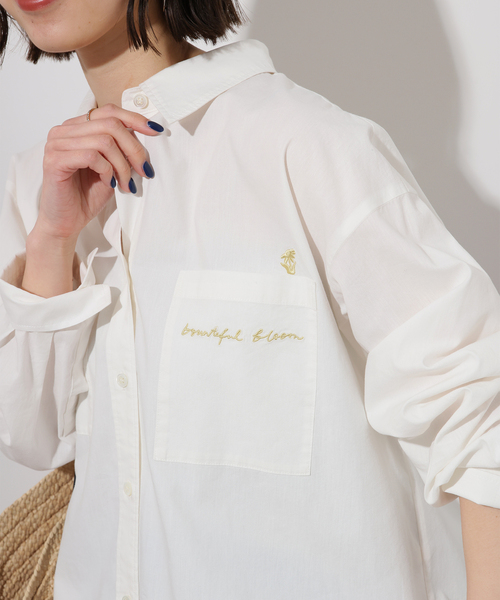 セール】【Lar×relume】 刺繍シャツ（シャツ/ブラウス