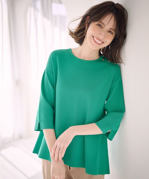 数回着用のみ極美品♡洗えるストレッチフレアコート 40 KOBE LETTUCE センターシームパンツ ストレッチパンツ