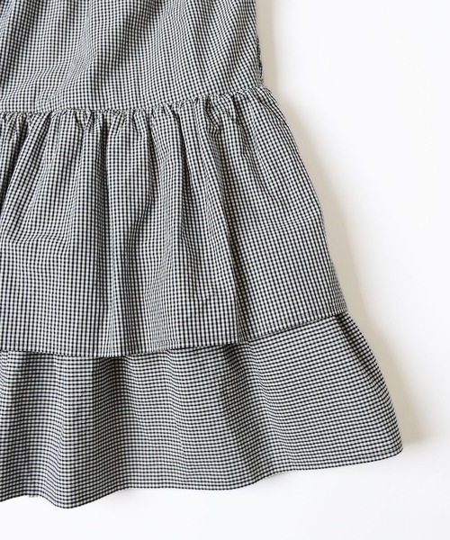 HOLIDAY（ホリデイ）の「KUMA LACE GINGHAM CHECK VOLUME MINI DRESS