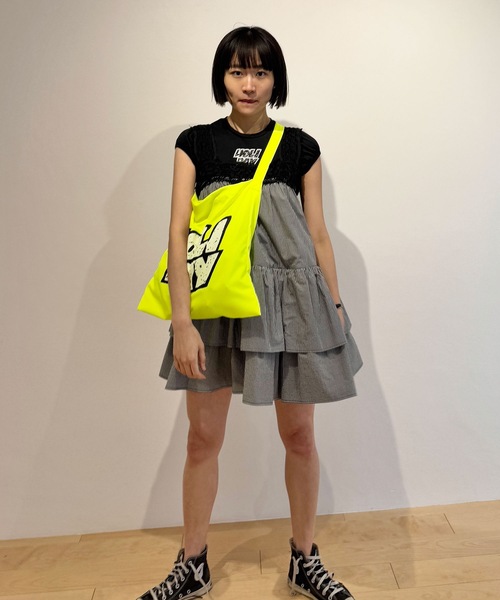HOLIDAY（ホリデイ）の「KUMA LACE GINGHAM CHECK VOLUME MINI DRESS