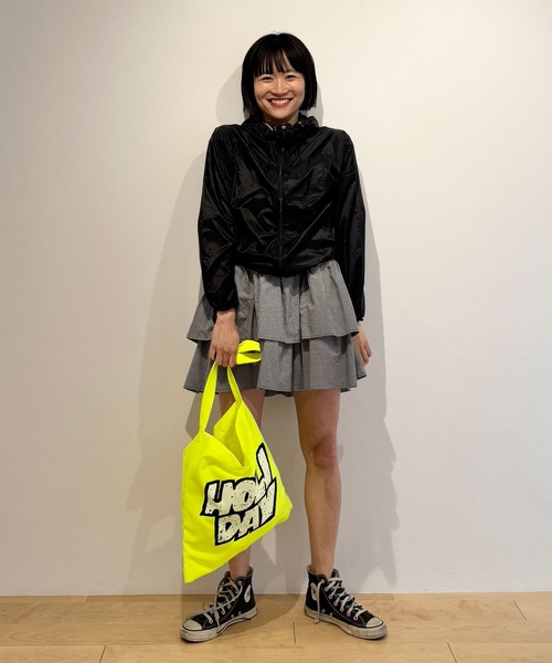 HOLIDAY（ホリデイ）の「KUMA LACE GINGHAM CHECK VOLUME MINI DRESS
