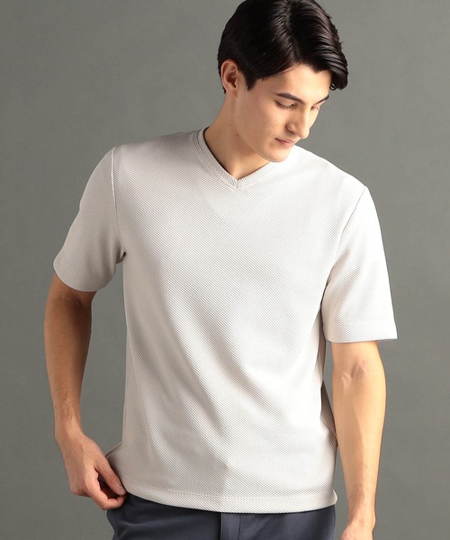 ムッシュニコル（MONSIEUR NICOLE）/グラフィックジャカード VネックTシャツ グラフィックジャカード VネックTシャツ（Tシャツ/カットソー