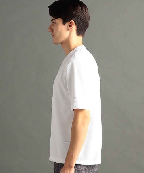 MONSIEUR NICOLE（ムッシュニコル）の「グラフィックジャカード VネックTシャツ（Tシャツ/カットソー・メンズ・ホワイト/ライトグレー/ブラック/ブルーグレー・MEDIUM/LARGE/X-LARGE）」の5枚目の写真