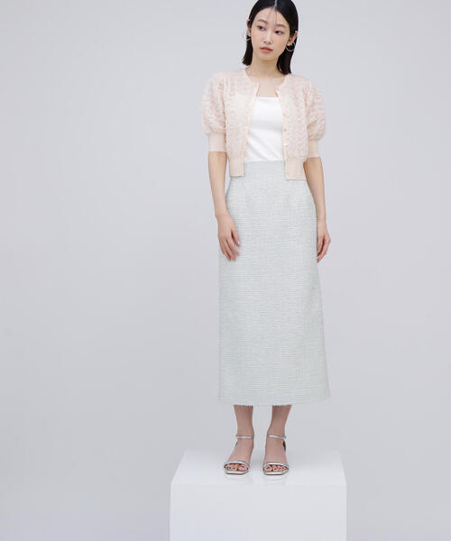 NATURAL BEAUTY BASIC（ナチュラルビューティーベーシック）の「◇【BLANC】シアージャガードクロップドカーディガン（カーディガン/ボレロ・レディース・グレー/ピンク/オフホワイト・FREE）」の13枚目の写真