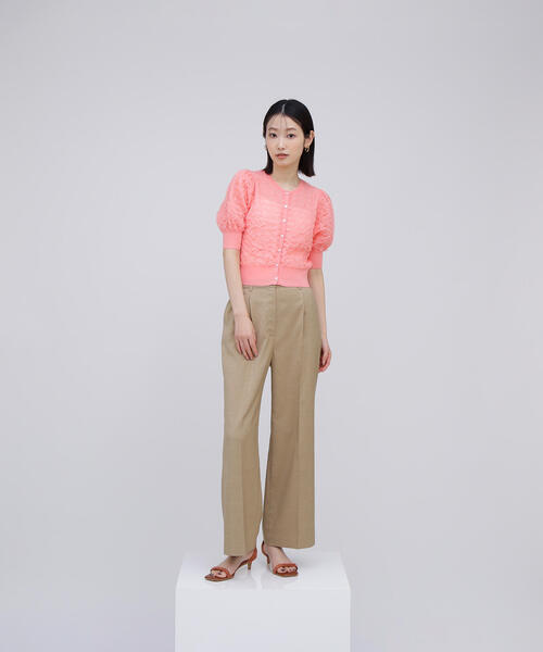 NATURAL BEAUTY BASIC（ナチュラルビューティーベーシック）の「◇【BLANC】シアージャガードクロップドカーディガン（カーディガン/ボレロ・レディース・グレー/ピンク/オフホワイト・FREE）」の18枚目の写真