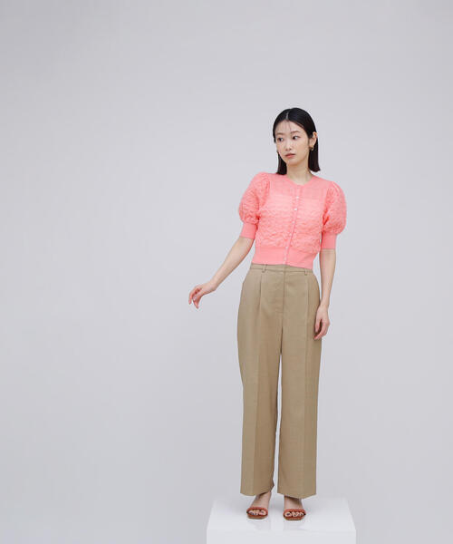 カーディガン 「BLANC」シアージャガードクロップドカーディガン レディース BLANC】シアージャガードクロップドカーディガン | NATURAL