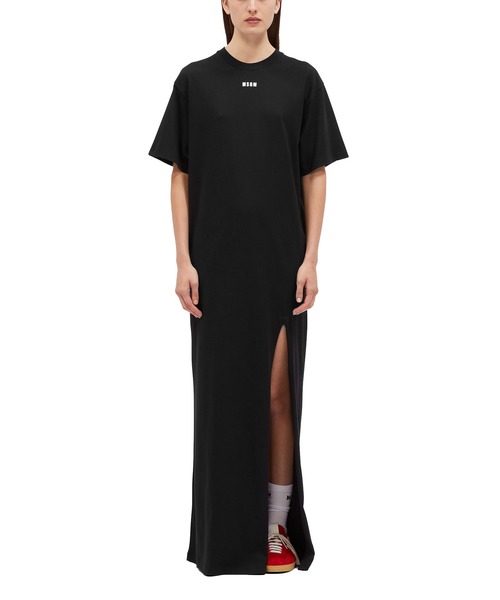 MSGM(エムエスジーエム)の「サイドスリットロングワンピース(ワンピース・レディース・ブラック・S/M)」の2枚目の写真