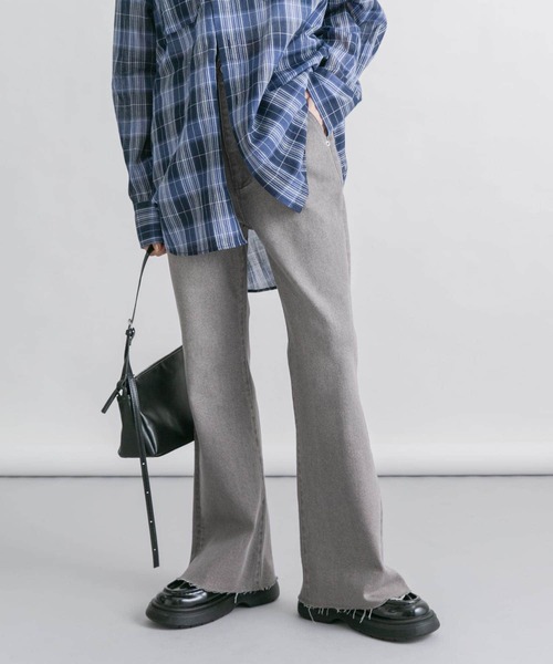 セール】『34サイズ/低身長向けも展開』ストレッチフレアデニム