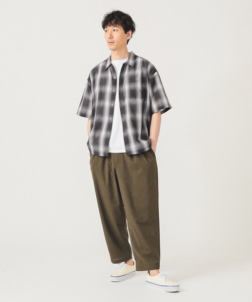 BEAMS（ビームス）の「オンブレ チェック ルーズ シャツ（シャツ/ブラウス・メンズ・ブルー/ブラック・S/M/L/XL）」の14枚目の写真