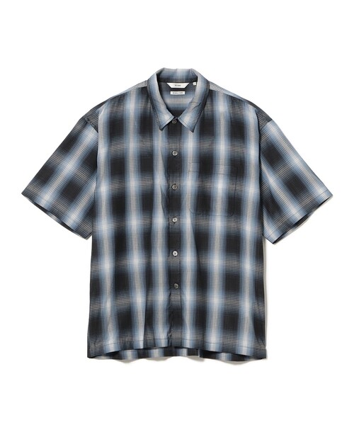 BEAMS（ビームス）の「オンブレ チェック ルーズ シャツ（シャツ/ブラウス・メンズ・ブルー/ブラック・S/M/L/XL）」の10枚目の写真