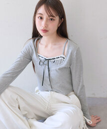 OLIVE des OLIVE | レイヤード風テレコトップス(Tシャツ/カットソー)