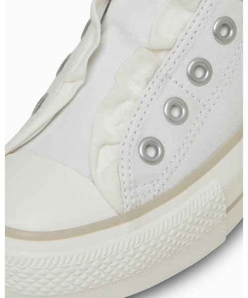 CONVERSE（コンバース）の「ALL STAR PLTS FRILLSLIP OX / オールスター　ＰＬＴＳ　フリルスリップ　ＯＸ（スニーカー・レディース・ホワイト・6/5.5/5/4.5/4/3.5/3）」の4枚目の写真