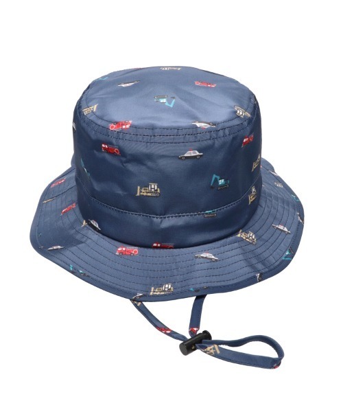 Kids Foret（キッズフォーレ）の「働く車柄撥水ハット・帽子（ハット・キッズ・ネイビー/ベージュ・50/52/54/56）」の3枚目の写真