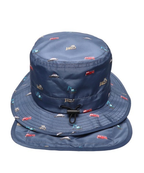 Kids Foret（キッズフォーレ）の「働く車柄撥水ハット・帽子（ハット・キッズ・ネイビー/ベージュ・50/52/54/56）」の4枚目の写真