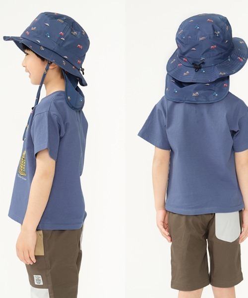 Kids Foret（キッズフォーレ）の「働く車柄撥水ハット・帽子（ハット・キッズ・ネイビー/ベージュ・50/52/54/56）」の12枚目の写真