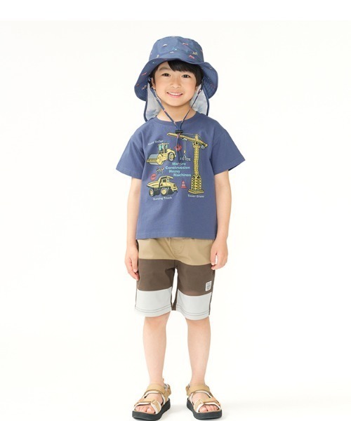 Kids Foret（キッズフォーレ）の「働く車柄撥水ハット・帽子（ハット・キッズ・ネイビー/ベージュ・50/52/54/56）」の13枚目の写真
