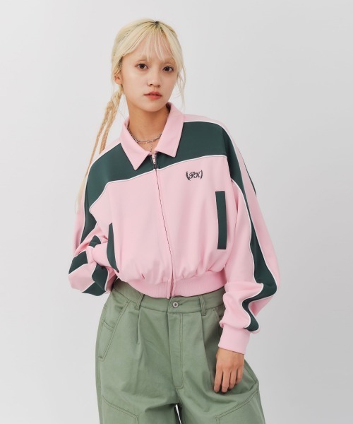 atmos pink(アトモスピンク)の「atmos pink Track Jacket / アトモス ピンク トラック ジャケット(その他アウター・レディース・ブラック/ピンク/ネイビー・FREE)」の3枚目の写真