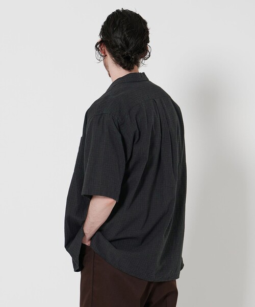 Steven Alan(スティーブンアラン)の「<Steven Alan> C/L ブレンド チェック ALINE LOOSE CASUAL BOX(シャツ/ブラウス・メンズ・ナチュラル/ブラック・S/M/L/XL)」の5枚目の写真