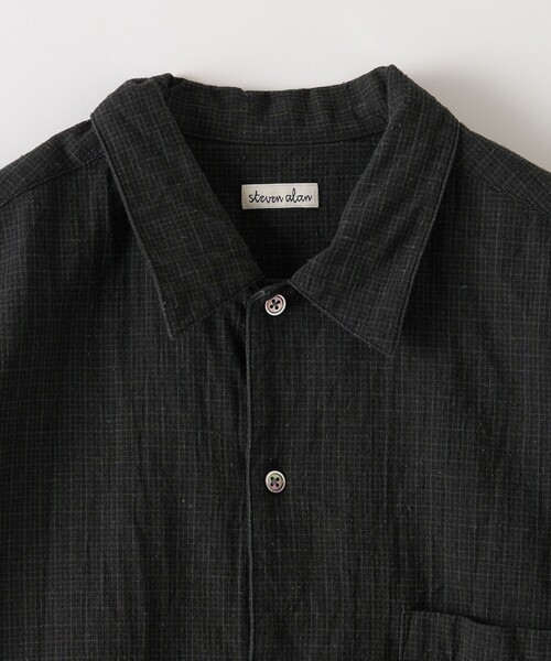Steven Alan(スティーブンアラン)の「<Steven Alan> C/L ブレンド チェック ALINE LOOSE CASUAL BOX(シャツ/ブラウス・メンズ・ナチュラル/ブラック・S/M/L/XL)」の22枚目の写真