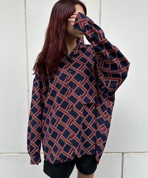 INTERPLAY（インタープレイ）の「【INTERPLAY】Open Collar Over Size Shirt【4：Pattern】-2（シャツ/ブラウス）」