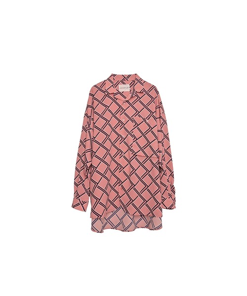 INTERPLAY（インタープレイ）の「【INTERPLAY】Open Collar Over Size Shirt【4：Pattern】-2（シャツ/ブラウス・メンズ・ベージュ系/ピンク系その他2/ネイビー系/ホワイト系/ピンク系その他・FREE）」の5枚目の写真