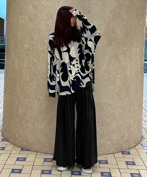 INTERPLAY（インタープレイ）の「【INTERPLAY】Open Collar Over Size Shirt【4：Pattern】-2（シャツ/ブラウス・メンズ・ベージュ系/ピンク系その他2/ネイビー系/ホワイト系/ピンク系その他・FREE）」の11枚目の写真