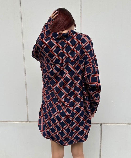 INTERPLAY（インタープレイ）の「【INTERPLAY】Open Collar Over Size Shirt【4：Pattern】-2（シャツ/ブラウス・メンズ・ベージュ系/ピンク系その他2/ネイビー系/ホワイト系/ピンク系その他・FREE）」の21枚目の写真