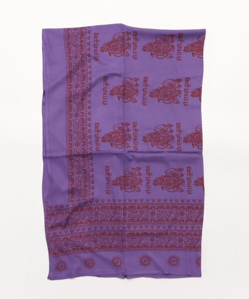 チャイハネ（チャイハネ）の「【チャイハネ】クリシュナ大判ショール（ストール/ショール・レディース・パープル/グリーン/ホワイト/ブラック・FREE）」の4枚目の写真