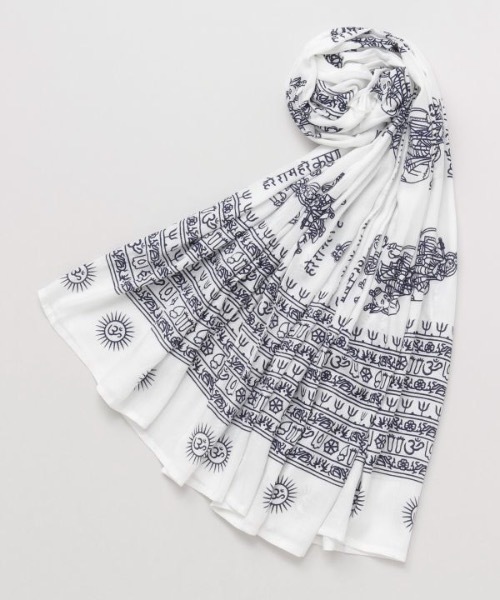 チャイハネ（チャイハネ）の「【チャイハネ】クリシュナ大判ショール（ストール/ショール・レディース・パープル/グリーン/ホワイト/ブラック・FREE）」の5枚目の写真