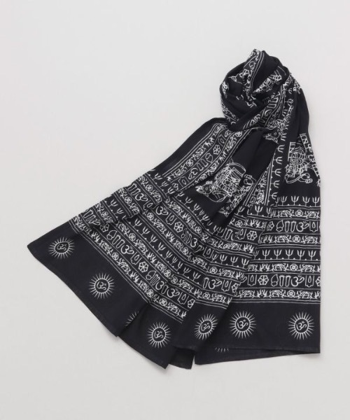 チャイハネ（チャイハネ）の「【チャイハネ】クリシュナ大判ショール（ストール/ショール・レディース・パープル/グリーン/ホワイト/ブラック・FREE）」の6枚目の写真