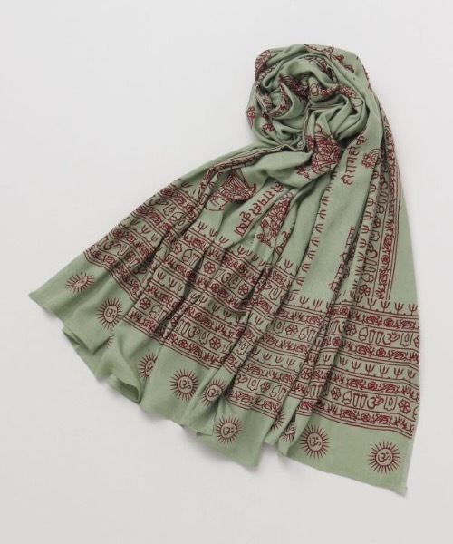 チャイハネ（チャイハネ）の「【チャイハネ】クリシュナ大判ショール（ストール/ショール・レディース・パープル/グリーン/ホワイト/ブラック・FREE）」の8枚目の写真